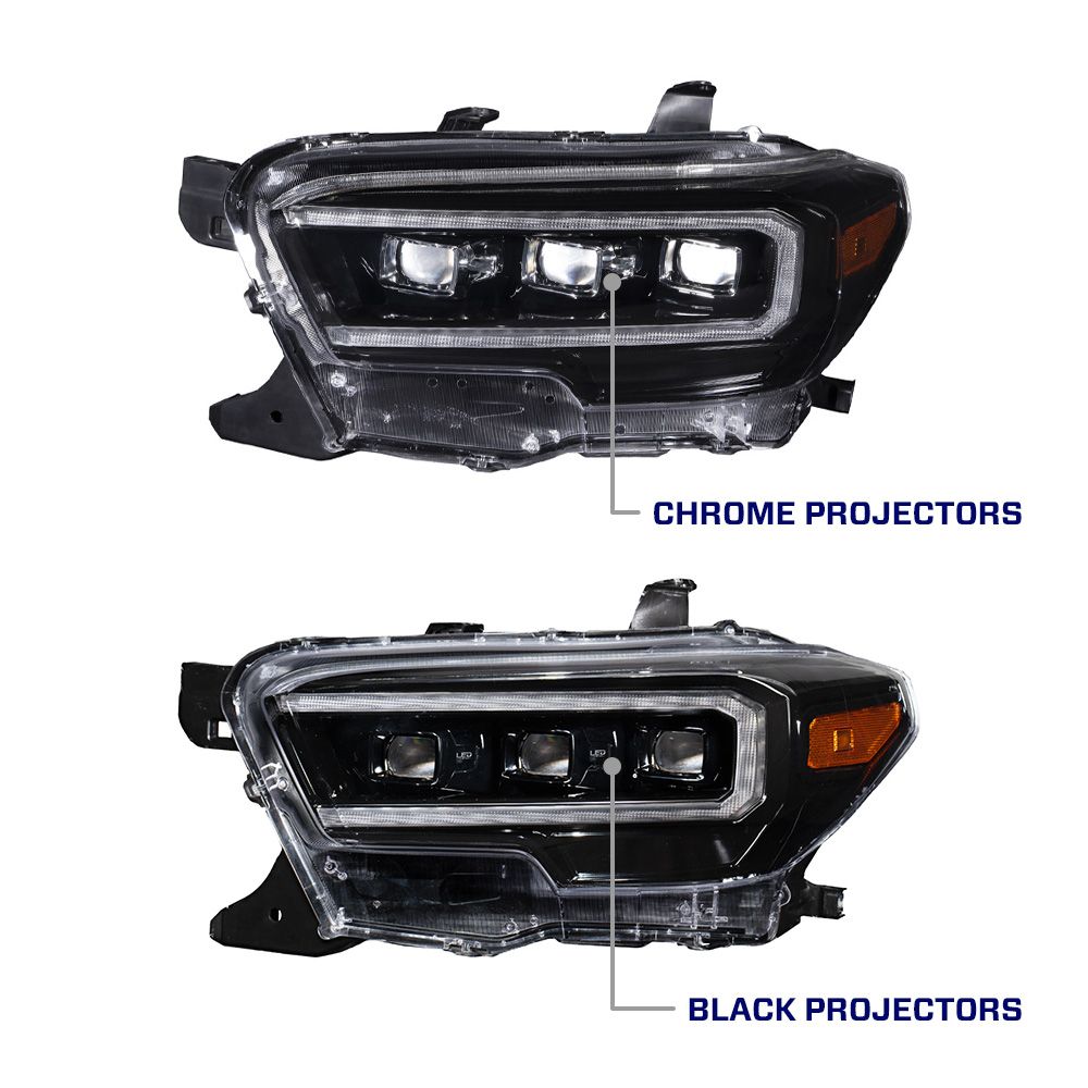 Form Lighting - 2016 - 2023 Toyota Tacoma LED Projector Headlights with Selectable DRL (pair)