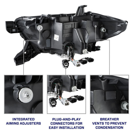 Form Lighting - 2016 - 2023 Toyota Tacoma LED Projector Headlights with Selectable DRL (pair)