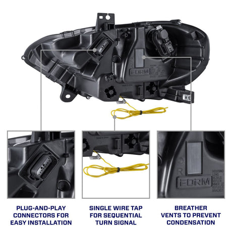 Form Lighting - 2018 - 2023 Ford Mustang LED Headlights (pair)