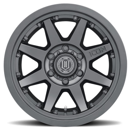 ICON - ICON Rebound Pro 17x8.5 6x5.5 0mm Offset 4.75in BS 106.1mm Bore Satin Black Wheel - Panda Motorworks
