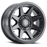 ICON - ICON Rebound Pro 17x8.5 6x5.5 0mm Offset 4.75in BS 106.1mm Bore Satin Black Wheel - Panda Motorworks