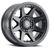 ICON - ICON Rebound Pro 17x8.5 6x5.5 25mm Offset 5.75in BS 95.1mm Bore Satin Black Wheel - Panda Motorworks