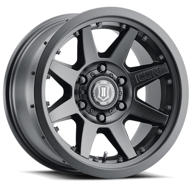 ICON - ICON Rebound Pro 17x8.5 6x5.5 25mm Offset 5.75in BS 95.1mm Bore Satin Black Wheel - Panda Motorworks