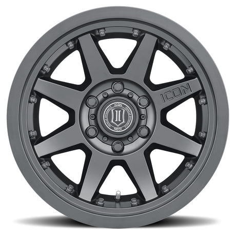 ICON - ICON Rebound Pro 17x8.5 6x5.5 25mm Offset 5.75in BS 95.1mm Bore Satin Black Wheel - Panda Motorworks
