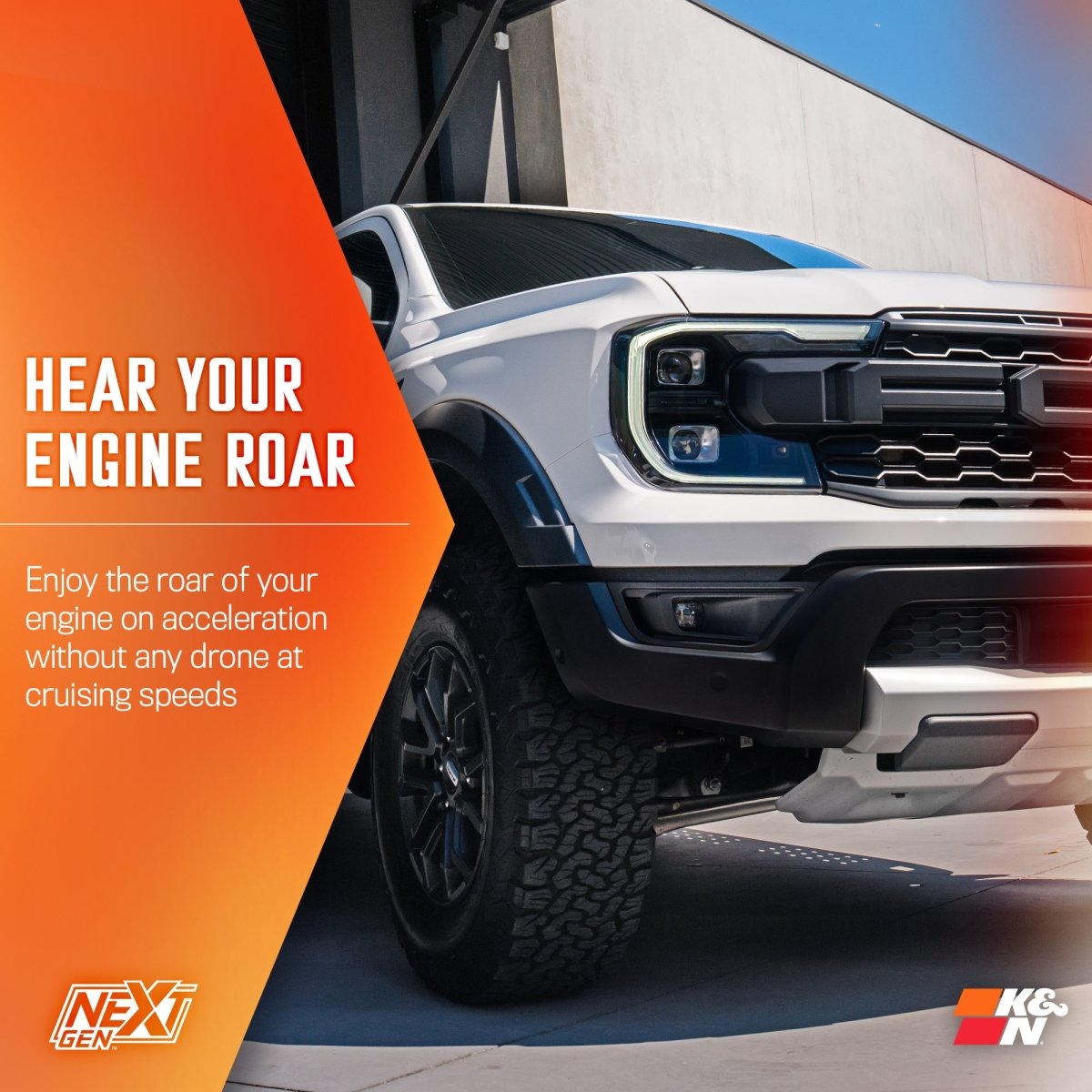 K&N Engineering - K&N NextGen Enclosed Cold Air Intake System – 2024 Ford Ranger Raptor 3.0L V6