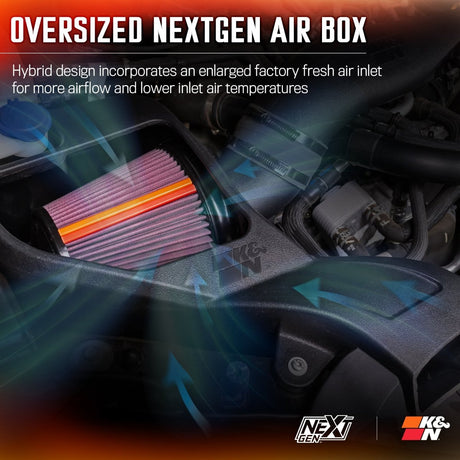 K&N Engineering - K&N NextGen Enclosed Cold Air Intake System – 2024 Ford Ranger Raptor 3.0L V6
