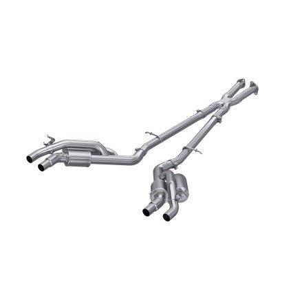MBRP - 2.5" Cat - Back, 2022 - 2023 Kia Stinger 3.3L, AWD/RWD, Dual Split Rear, Quad Outlet, Active Exhaust, T304 Stainless Steel - Panda Motorworks