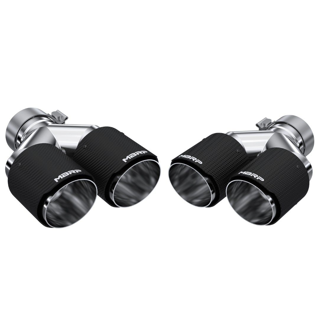 MBRP - Forte GT 2022+ Carbon Fiber Exhaust Tips for MBRP Axle - Back - Panda Motorworks