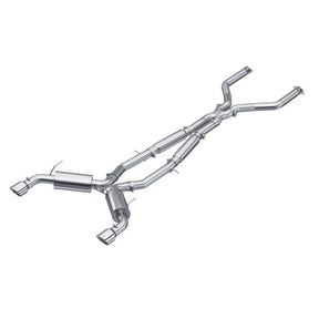 MBRP - MBRP 16 - 24 Infiniti Q50 3.0L RWD/AWD 3in Cat - Back Dual Split Rear Street Version T304 - Panda Motorworks