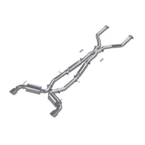 mbrp - MBRP 17 - 22 Infiniti Q60 3.0L RWD/AWD 3in Cat - Back Dual Split Rear Street Version w/4.5in OD Tips - T304 - Panda Motorworks