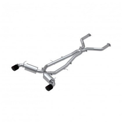 mbrp - MBRP 17 - 22 Infiniti Q60 3.0L RWD/AWD Cat Back Dual Rear w/ Carbon Fiber Tips - Panda Motorworks