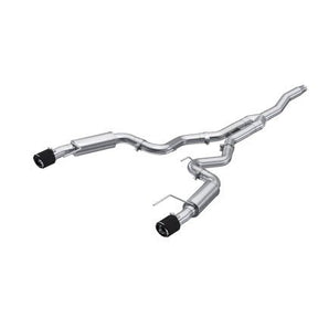 MBRP - MBRP 19 - 24 Ford Mustang 2.3 EcoBoost 3in Cat - Back Dual Split Rear w/4.5in Carbon Fiber Tips (Race) - Panda Motorworks