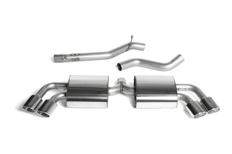 Milltek - Milltek Non - Resonated (Louder) Cat - Back Exhaust System with Quad Polished Trims - MK2 Audi TTS Quattro - Panda Motorworks