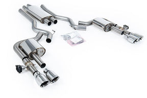 Milltek - Milltek RESONATED QUAD OUTLET CAT BACK WITH ACTIVE VALVES (Mustang Ecoboost 7th Gen S650 (2023 - Present)) - Panda Motorworks