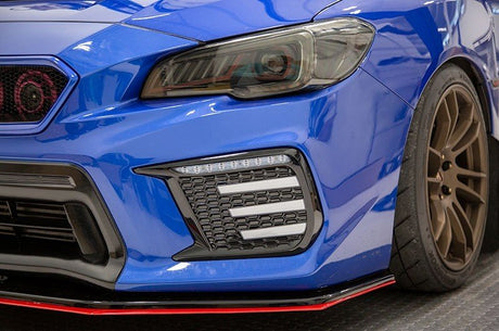OLM - OLM Clear Tri-Bar Fog Light Bezel - 2018-2021 Subaru STI / 2018 WRX