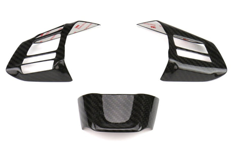 OLM - OLM Dry Carbon Fiber Steering Wheel Covers (MT) - 2016-2018 WRX / STI