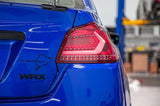 OLM - OLM Evolution Tail Lights - Clear Lens, Red Base, White Bar - 2015-2021 Subaru WRX / STI