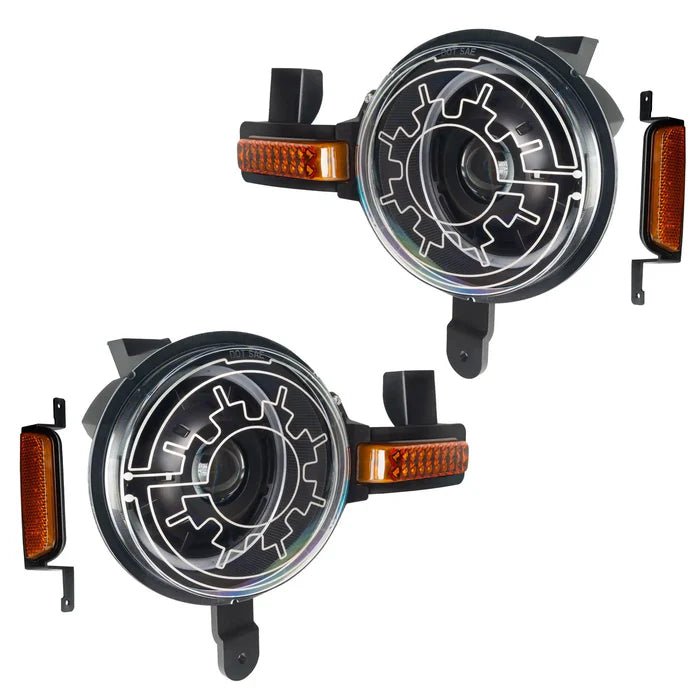 ORACLE Lighting - Oracle 2021+ Ford Bronco Oculus Bi - LED Projector Headlights w/ Heated Lenses