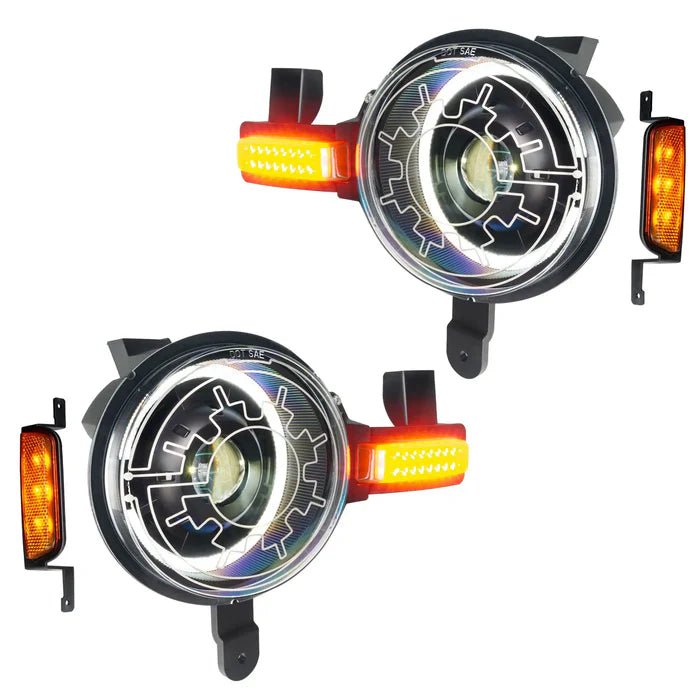 ORACLE Lighting - Oracle 2021+ Ford Bronco Oculus Bi - LED Projector Headlights w/ Heated Lenses