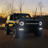 ORACLE Lighting - ORACLE Lighting 21 - 22 Ford Bronco Triple LED Fog Light Kit for Steel Bumper - White - Panda Motorworks