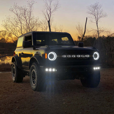ORACLE Lighting - ORACLE Lighting 21 - 22 Ford Bronco Triple LED Fog Light Kit for Steel Bumper - White - Panda Motorworks