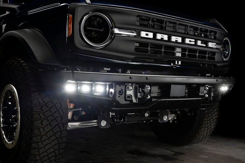 ORACLE Lighting - ORACLE Lighting 21 - 22 Ford Bronco Triple LED Fog Light Kit for Steel Bumper - White - Panda Motorworks