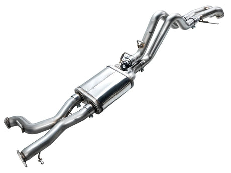 Panda Motorworks - AWE Tuning 22 - 24 Ford Bronco Raptor 4WD Dual BashGuards Cat - Back SwitchPath Exhaust (No Tips)
