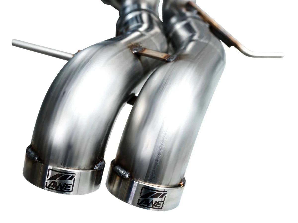 Panda Motorworks - AWE Tuning 22 - 24 Ford Bronco Raptor 4WD Dual BashGuards Cat - Back SwitchPath Exhaust (No Tips)