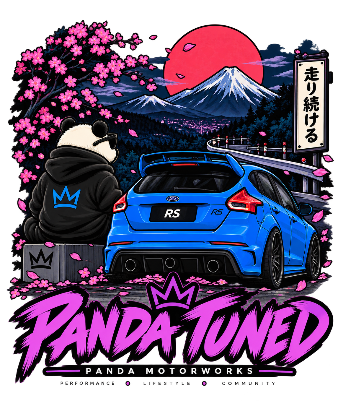 Panda Toon'd Togue Nights T-Shirt