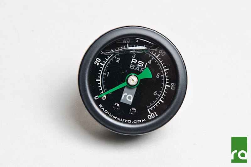 Radium Engineering - Radium Engineering 0-100 PSI Fuel Pressure Gauge With 90 Degree Adapter