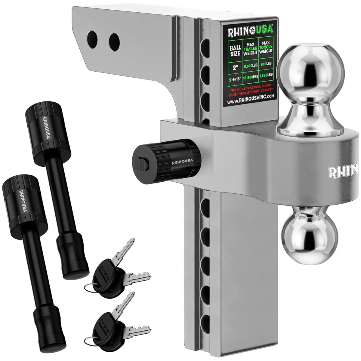 Rhino USA - Rhino USA 10In Heavy Duty Drop Hitch - 2.5In