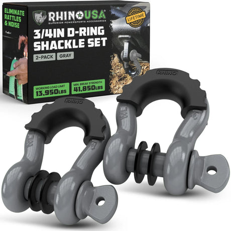 Rhino USA - Rhino USA 3/4In D - Ring Shackle Set (2 - Pack)