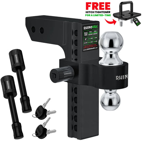 Rhino USA - Rhino USA 6in Heavy Duty Drop Hitch - 2in Receiver