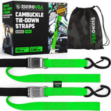 Rhino USA - Rhino USA Cambuckle Motorcycle Tiedown Straps 2 - Pack 1.5In X 8Ft