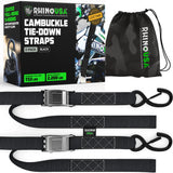 Rhino USA - Rhino USA Cambuckle Motorcycle Tiedown Straps 2 - Pack 1.5In X 8Ft