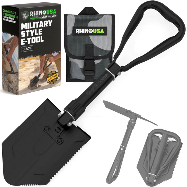 Rhino USA - Rhino USA Folding Recovery Shovel w/Pick