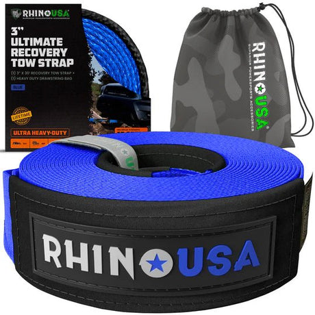 Rhino USA - Rhino USA Recovery Tow Strap 3In x 30Ft