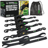 Rhino USA - Rhino USA Retractable Ratchet Straps (2Pk 1Inx10Ft)