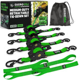 Rhino USA - Rhino USA Retractable Ratchet Straps (2Pk 1Inx10Ft)
