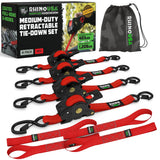 Rhino USA - Rhino USA Retractable Ratchet Straps (2Pk 1Inx10Ft)