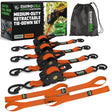 Rhino USA - Rhino USA Retractable Ratchet Straps (2Pk 1Inx10Ft)
