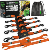 Rhino USA - Rhino USA Retractable Ratchet Straps (2Pk 1Inx10Ft)