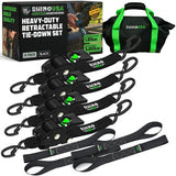 Rhino USA - Rhino USA Retractable Ratchet Straps (4 Pack, 2Inx10Ft)