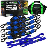 Rhino USA - Rhino USA Retractable Ratchet Straps (4 Pack, 2Inx10Ft)