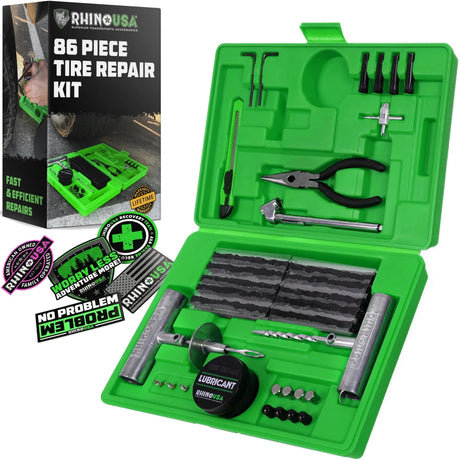 Rhino USA - Rhino USA Tire Repair Plug Kit, 86 Pieces