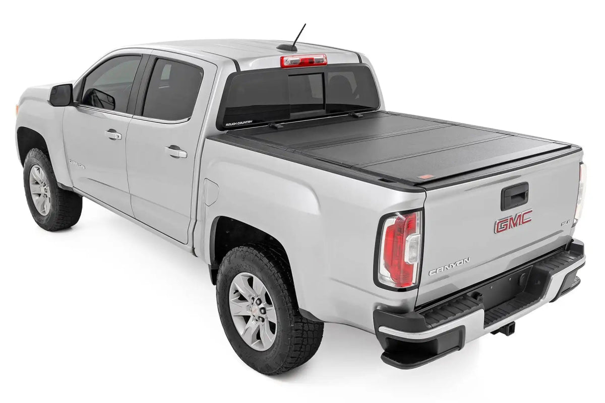 Rough Country - Rough Country Hard Tri - Fold Flip Up Bed Cover Chevy/GMC Canyon/Colorado (15 - 24) - Panda Motorworks