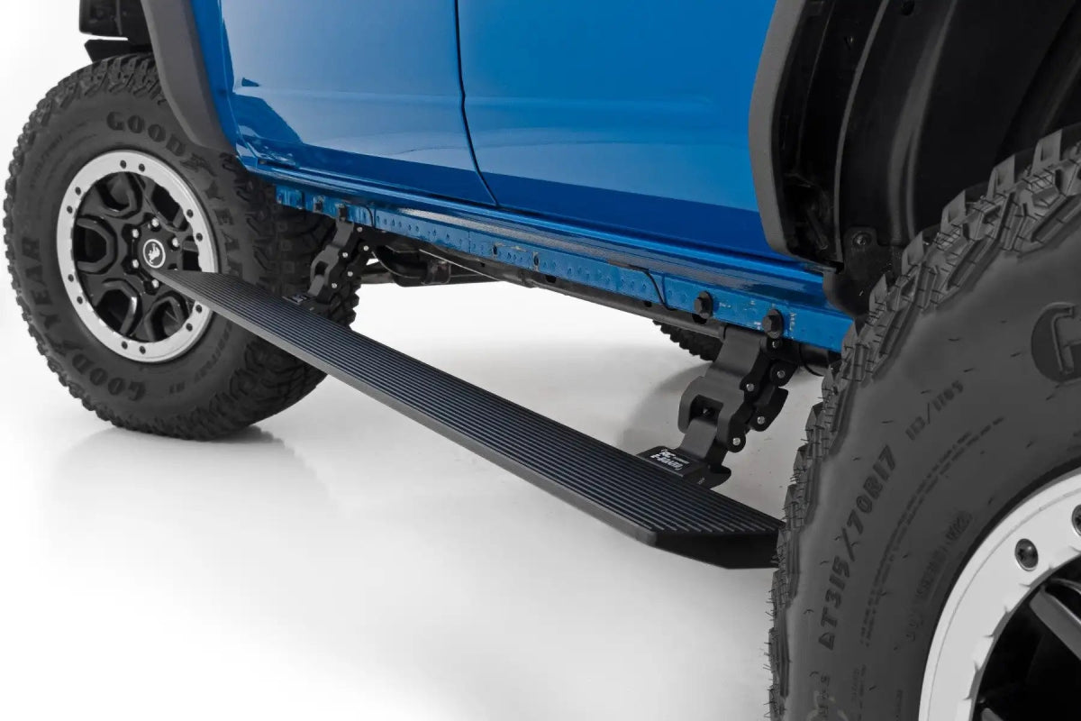 Rough Country - Rough Country Power Running Boards Dual Electric Motor | 4 Door | Ford Bronco 4WD (21 - 24) - Panda Motorworks