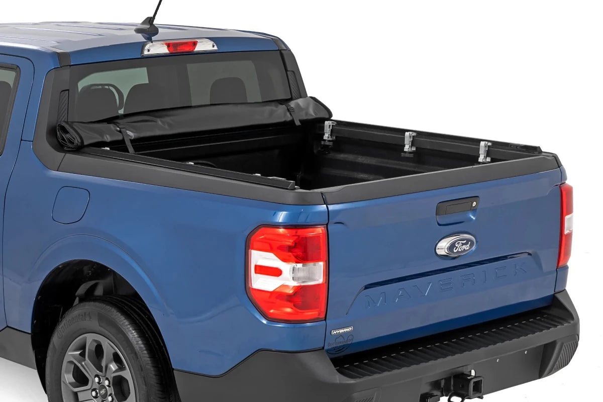 Rough Country - Rough Country Soft Roll Up Bed Cover 4'6" Bed | Ford Maverick 2WD/4WD (2022 - 2026)