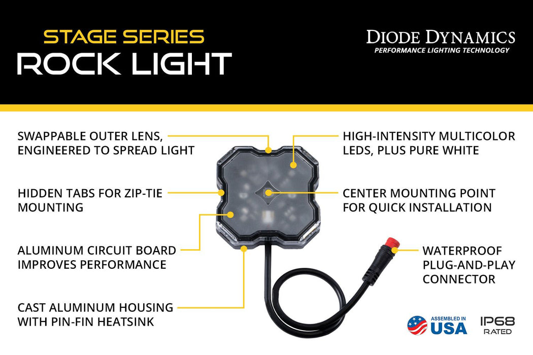 2022+ Ford Maverick Diode Dynamics Stage Series RGBW LED Rock Light kit