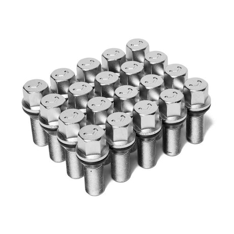 Vossen - Vossen 14x1.5 Lug Bolt Set – 30mm Length, Cone Seat, Silver – Fits MK8 GTI (Set of 20)
